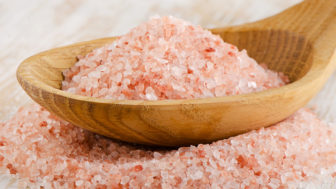 Himalayan Pink Salt In Wooden Spoon