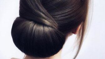 Wedding hairstyles 2019 sleek bridal chignon on dark medium hair hairstyle_by_elena_demchenko 334x500.jpg