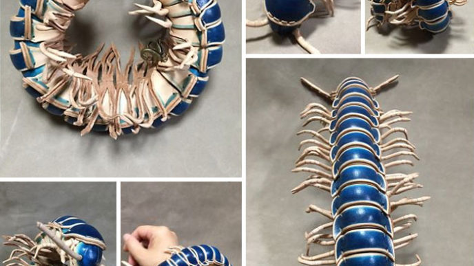 Amaheso creature inspired handbags blue centipede.jpg