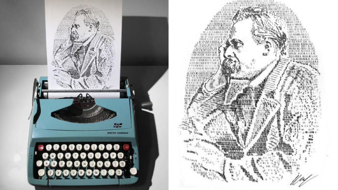 Kreslenie písacím strojom