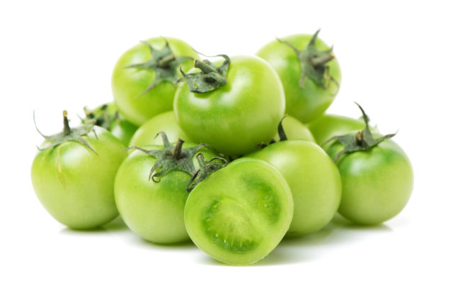 zelené rajčiny