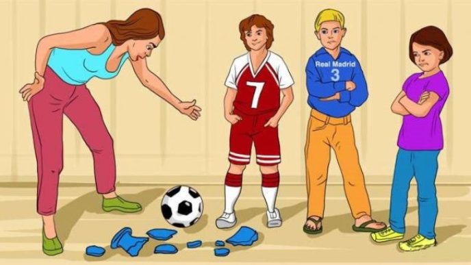 Kdo hrál fotbal a rozbil vázu?