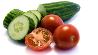 uhorky a rajčiny