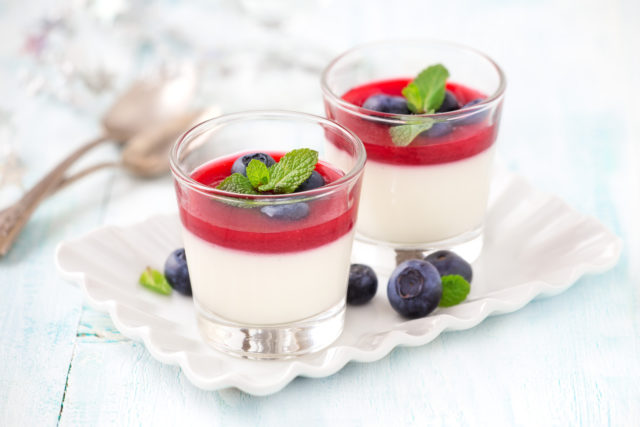 Panna cotta v pohári