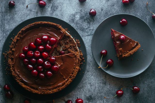 čokoládová torta s višňami