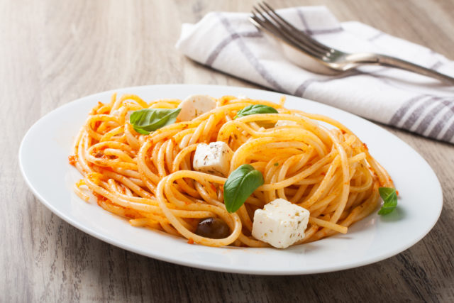 feta so špagetami