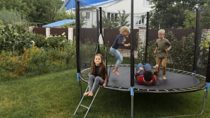 deti na trampolíne