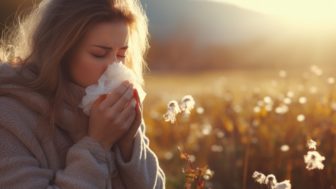 žena s alergoiu