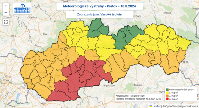 Rekordné horúčavy v piatok