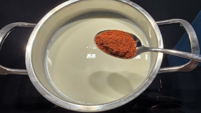 mlieko a paprika