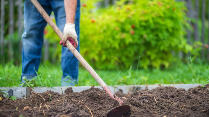 okopávanie záhrady