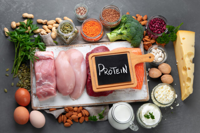 potraviny s obsahom proteínu