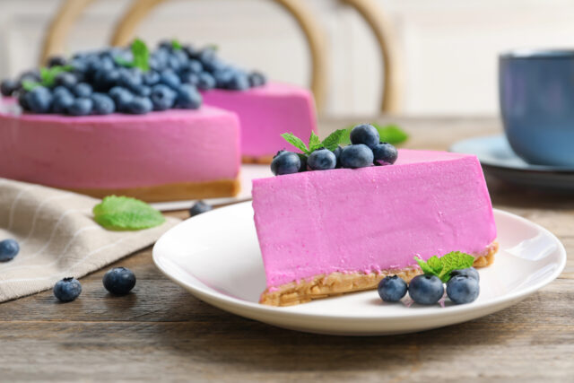 čučoriedkový cheesecake