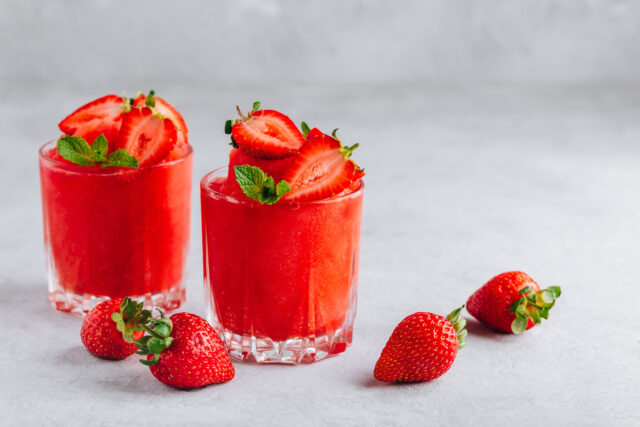jahodová granita