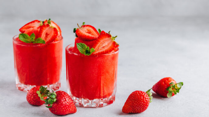 jahodová granita