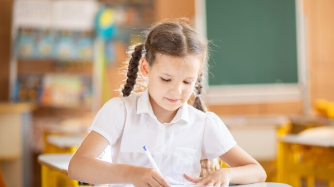 dieťa v škole