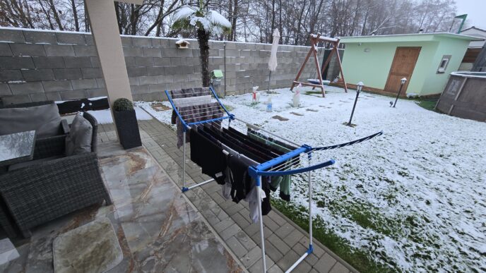 prádlo suché už za 20 minút, aj počas zimy