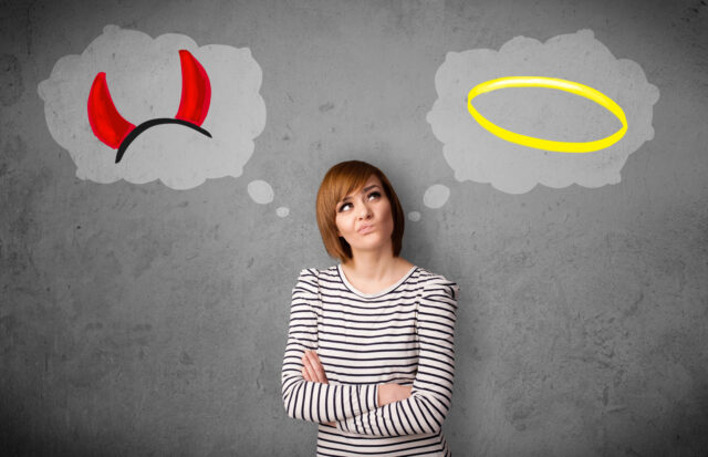 obrázok ukazujúci dobro a zlo