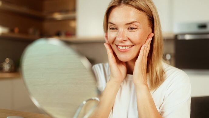 ženská hladká pleť