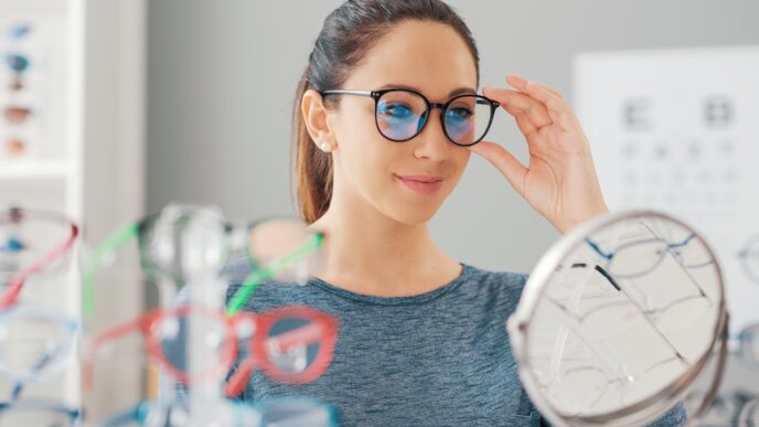 skúšanie dioptrických okuliarov