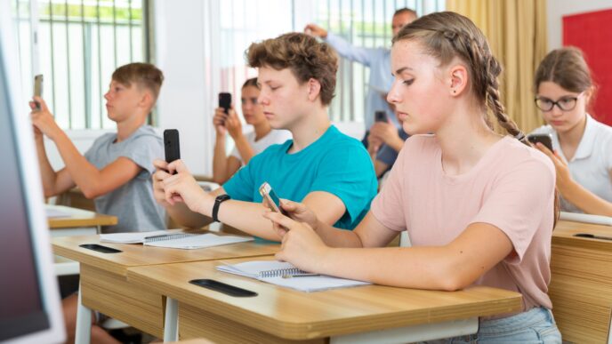 používanie mobilu v škole