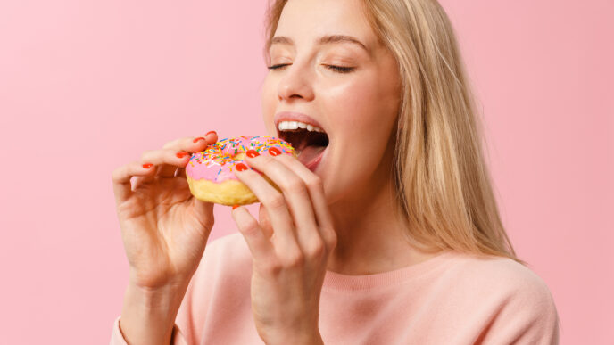 jedenie sladkého jedla