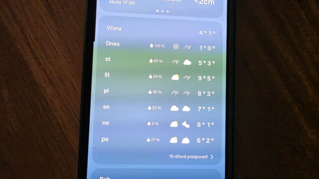 predpoveď počasia v mobile