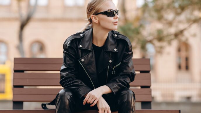 dámske kožené sako