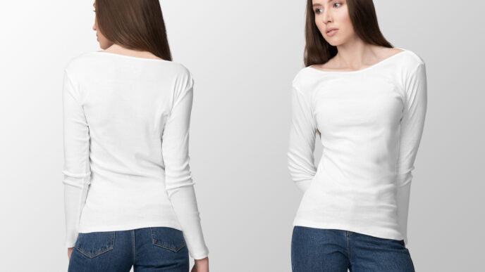 žena v bielom tričku s dlhým rukávom