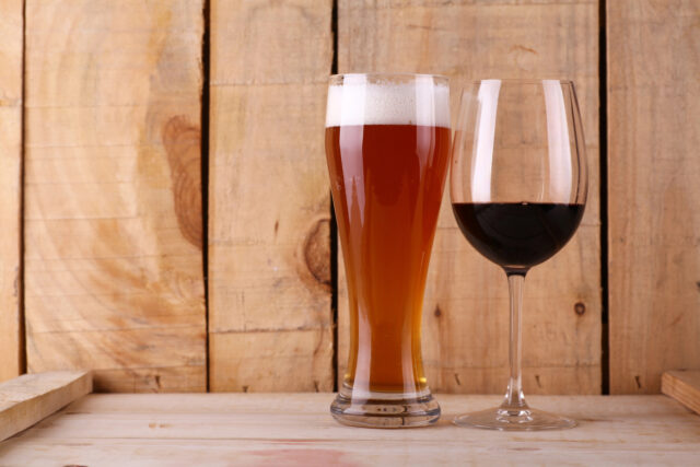 víno a pivo