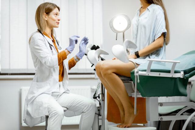 žena u gynekologičky