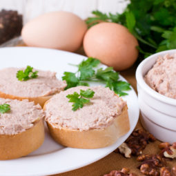 Pate with eggs and nuts
