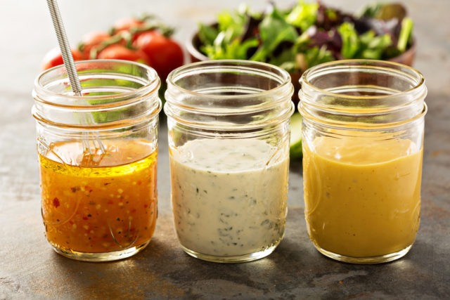 Variety,Of,Homemade,Sauces,And,Salad,Dressings,In,Mason,Jars