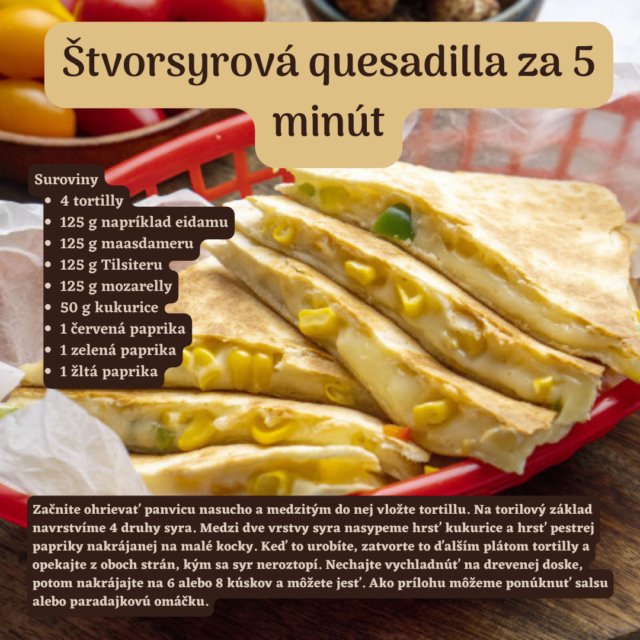 Pridastvorsyrova quesadilla za 5 minutjte nadpis prispevok na instagram stvorcovy.png