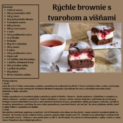 Rychle brownie s tvarohom a visnami prispevok na instagram stvorcovy.png