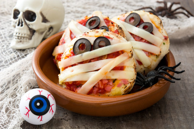 Halloweenské minipizze