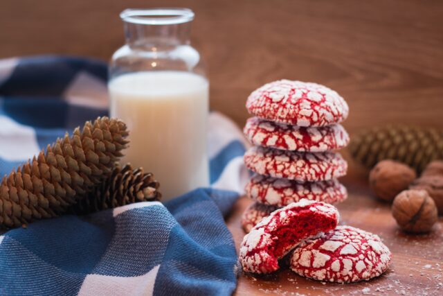 Popraskané červené sušienky Red Velvet