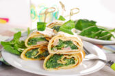 Zapečené palacinky so špenátom