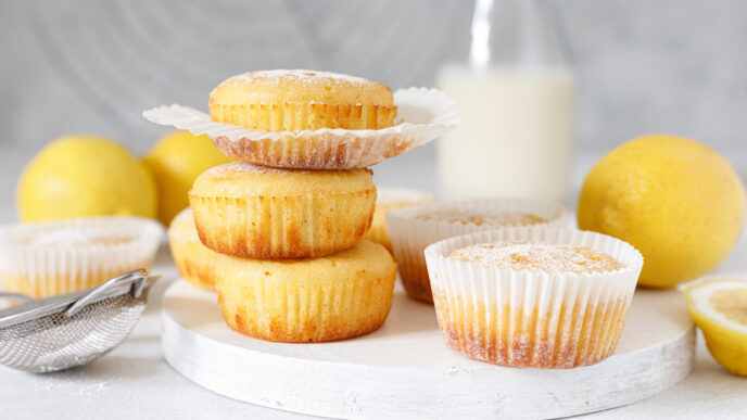 Citrónové muffiny bez mlieka a vajec: Sladká jednoduchosť z piatich surovín