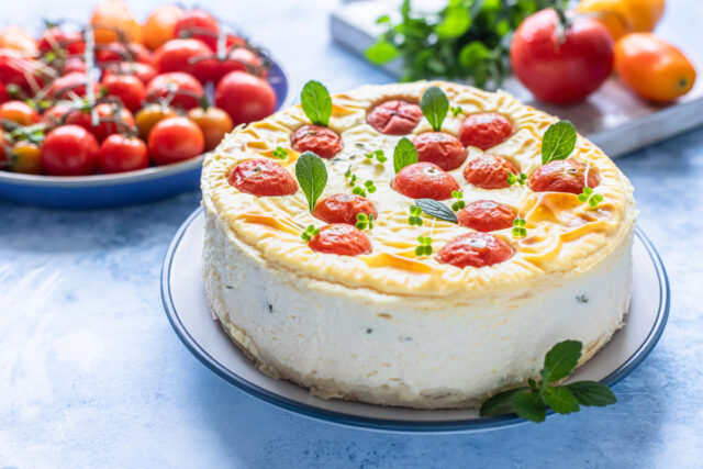 Slaná nepečená torta