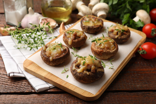 Recept na grilované plnené šampiňóny