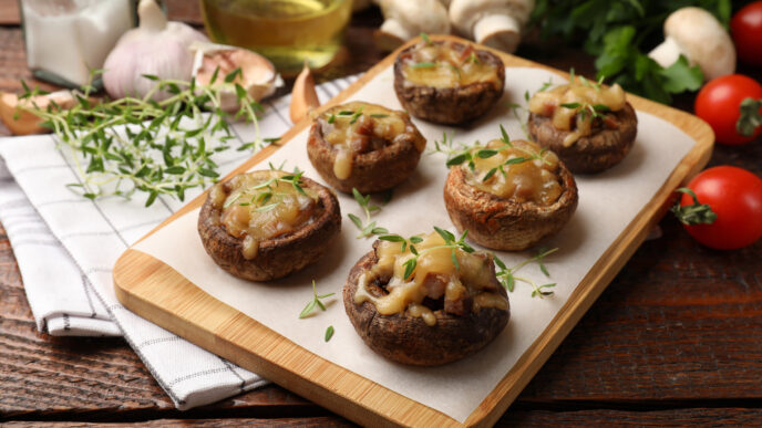 Recept na grilované plnené šampiňóny