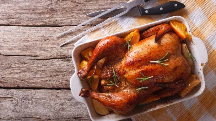 Pečené kurča na soli