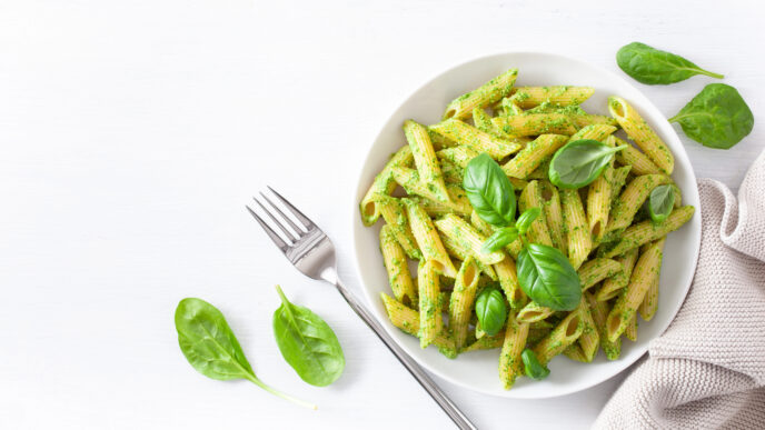 Rýchly obed plný chuti: cestoviny s bazalkovým pestom