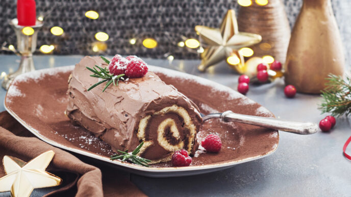 Vianočná čokoládová roláda: jednoduchý dezert so sviatočnou atmosférou