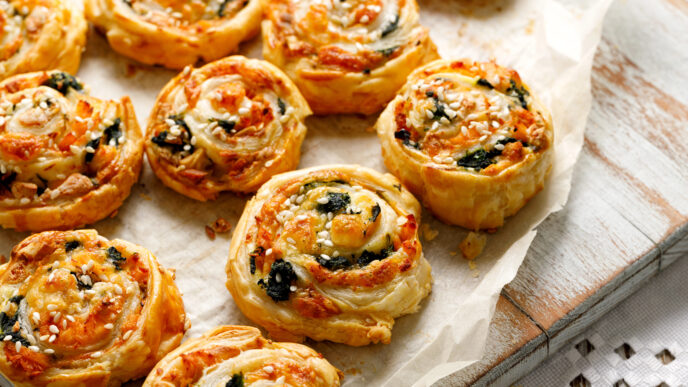 Slané slimáky z lístkového cesta