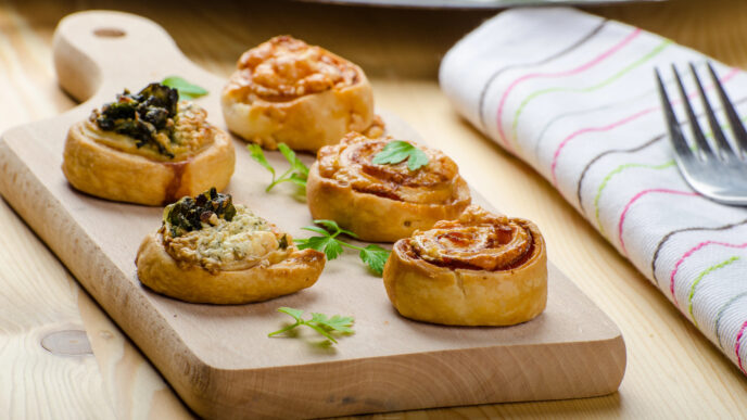 Slané krehké slimáky s nivou a cesnakom