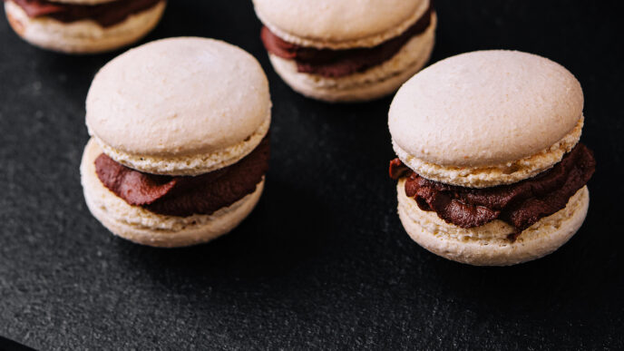 Mini laskonky s jemným čokoládovým krémom