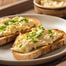 Klasická vajíčková nátierka na chrumkavom chlebe