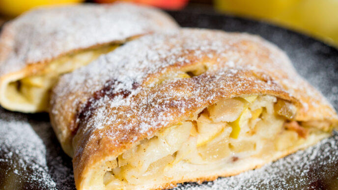 Domáca jablková štrúdľa s chrumkavou kôrkou